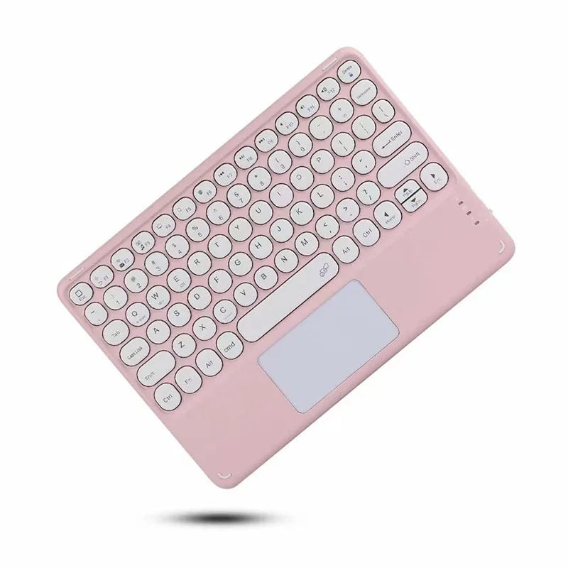 Teclado Recarregável Bluetooth 10 Polegadas Espanhol Inglês Para Tablet e Notebook
