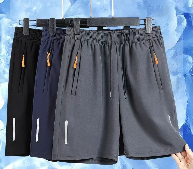 Short Masculino Esportivo Ice Silk Confortável Fresco Ideal para Praia, Treino e Dia a Dia