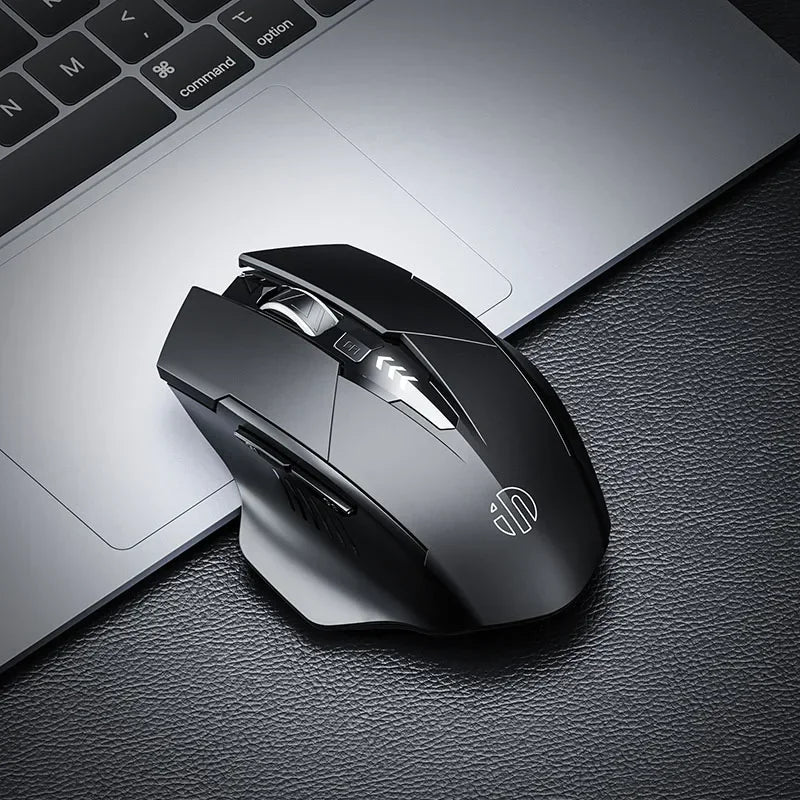 Mouse Sem Fio INPHIC F1 2.4G Recarregável 500mAh com Tela de Bateria e Design Ergonômico
