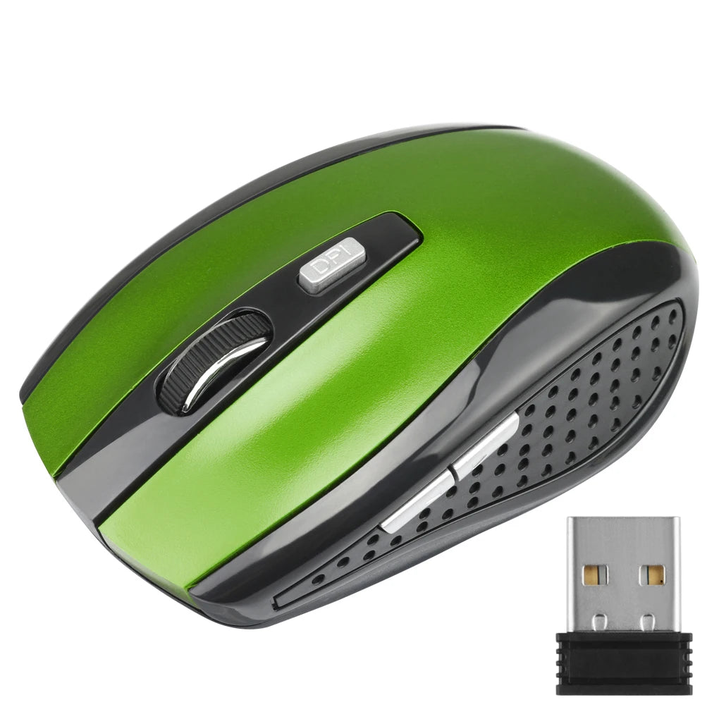 Rato Sem Fio 2.4G Bluetooth Ergonômico com 6 Botões e DPI Ajustável para PC e Tablet
