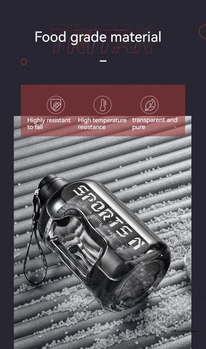 Garrafa gigante fitness, viagens e hidratação prolongada. Não perca tempo nos bebedouros, tenha água para todo o treino ou viagem.