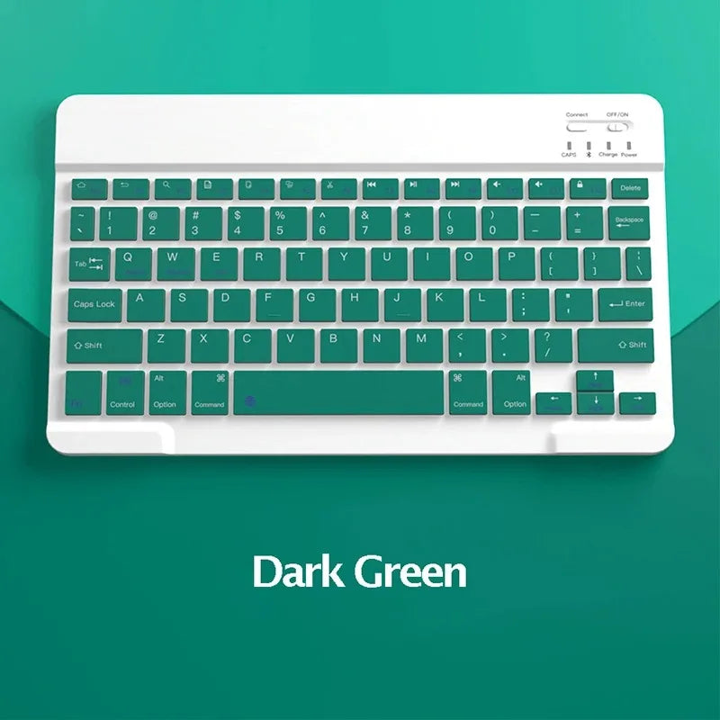 Teclado Recarregável Bluetooth 10 Polegadas Espanhol Inglês Para Tablet e Notebook