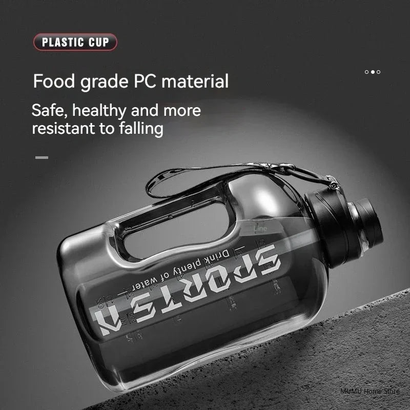 Garrafa gigante fitness, viagens e hidratação prolongada. Não perca tempo nos bebedouros, tenha água para todo o treino ou viagem.