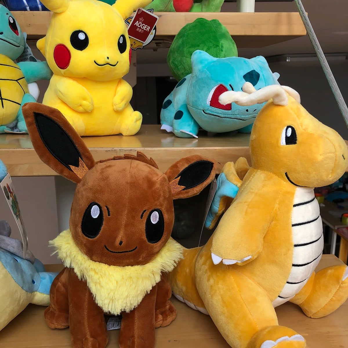 Pelúcia Pokémon de Alta Qualidade com Etiqueta Pikachu Charmander Squirtle Bulbasaur