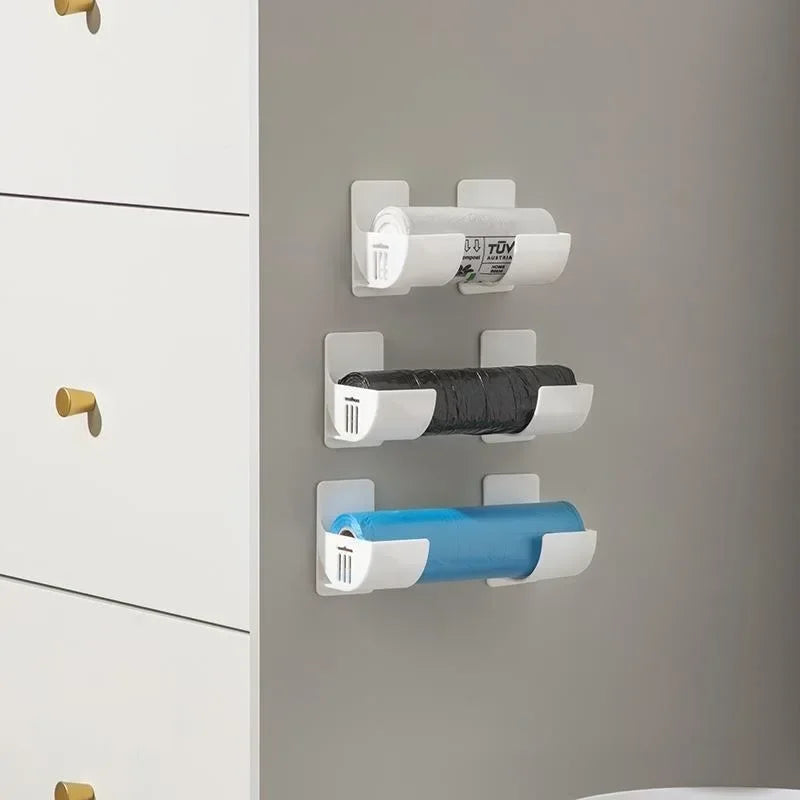 Suporte para Sacos de Lixo de 2 ou 6 Peças, Montagem na Parede, Organizador e Dispensador Prático para prateleiras de cozinha