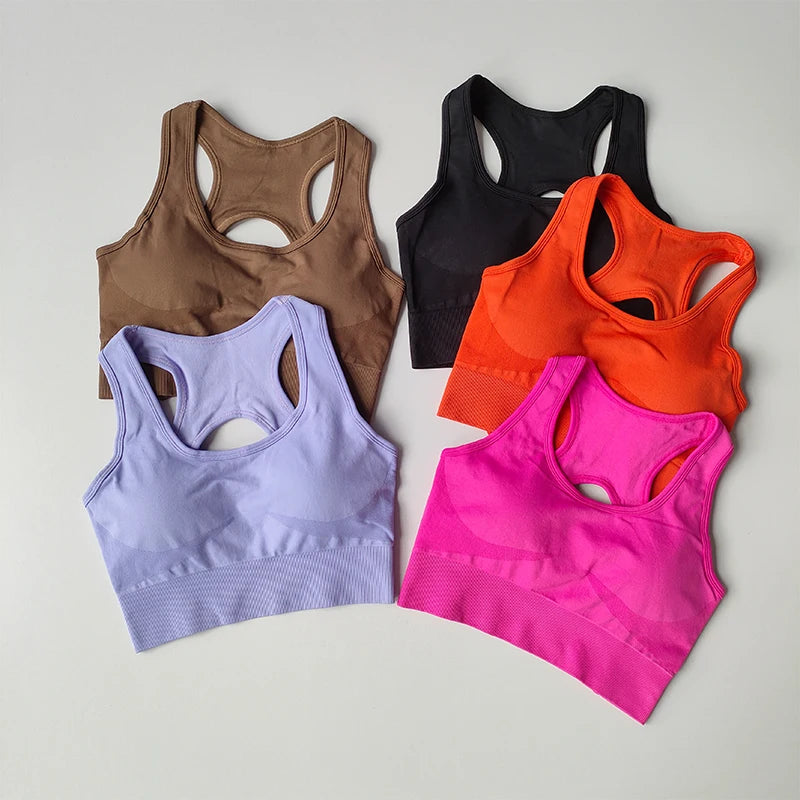 Conjunto Fitness Feminino 2PCS Top Shockproof Legging Ideal para Yoga Corrida e Academia