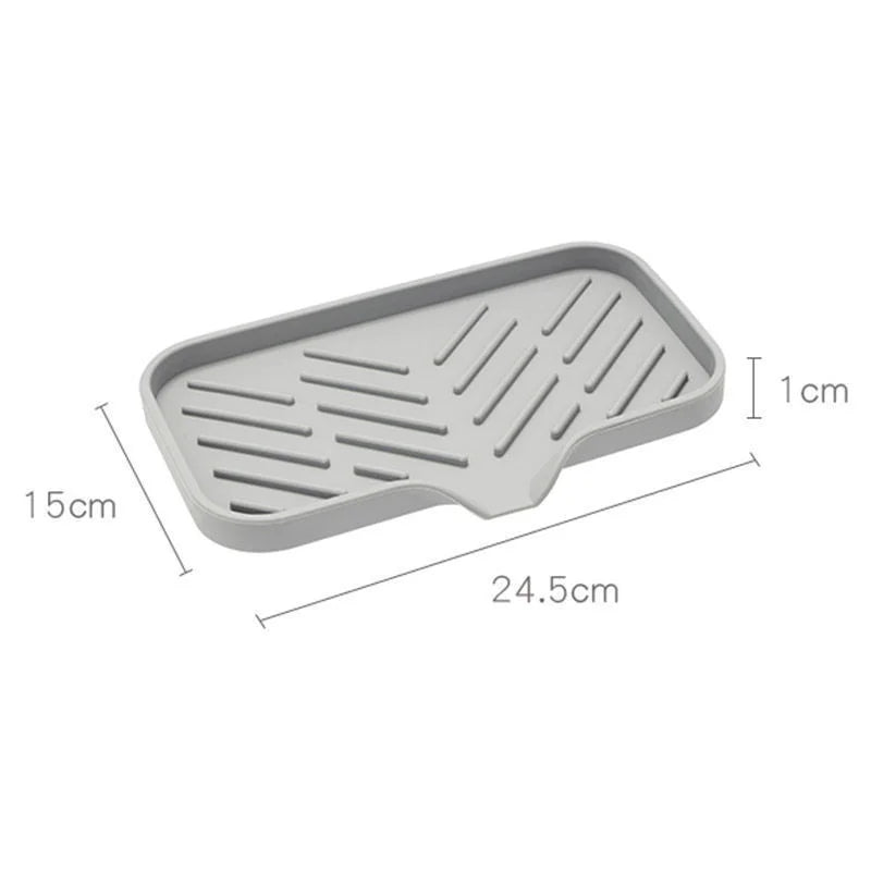 Bandeja de Silicone com Dreno para Organizar a Pia da Cozinha