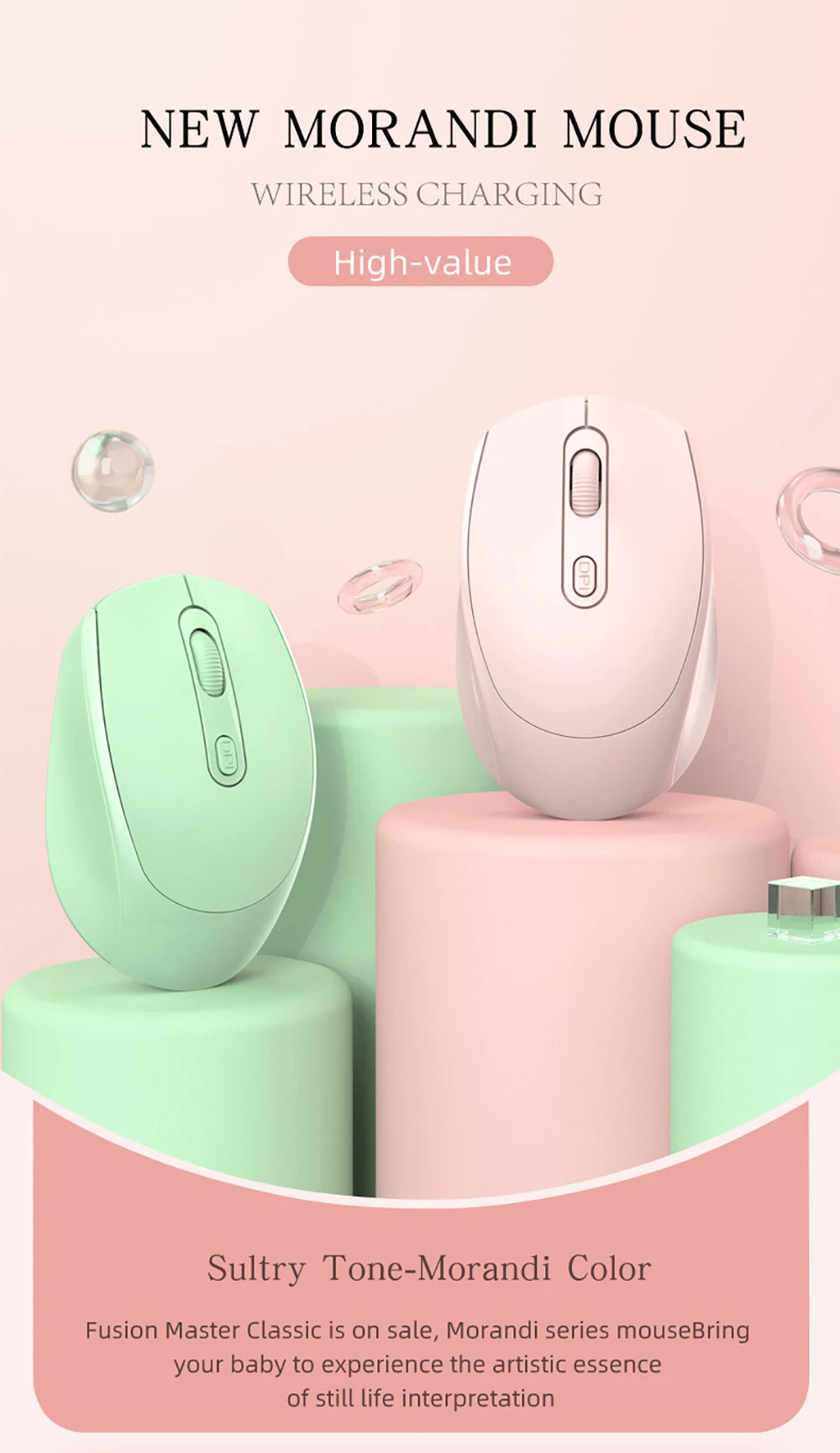 Mouse Ergonômico Sem Fio Silencioso Modo Duplo Recarregável para PC e Gaming