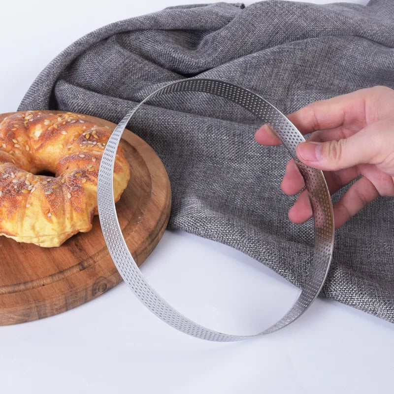Molde de Aço Inox para Bolo Mousse Resistente ao Calor Ferramenta para Tortas e Massas