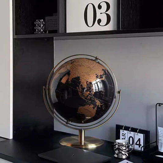 Globo Decorativo de Mesa com Design Elegante e Base em Metal para Ambientes Modernos