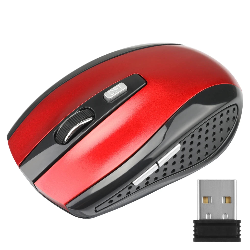 Rato Sem Fio 2.4G Bluetooth Ergonômico com 6 Botões e DPI Ajustável para PC e Tablet