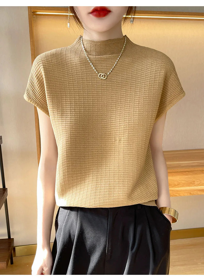 Camiseta Feminina Verão Oversize Gola O Manga Curta Estilo Casual e Confortável