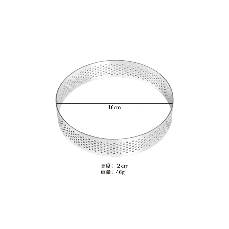 Molde de Aço Inox para Bolo Mousse Resistente ao Calor Ferramenta para Tortas e Massas