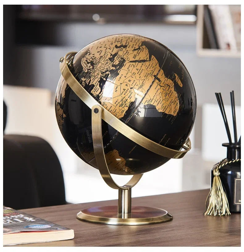 Globo Decorativo de Mesa com Design Elegante e Base em Metal para Ambientes Modernos