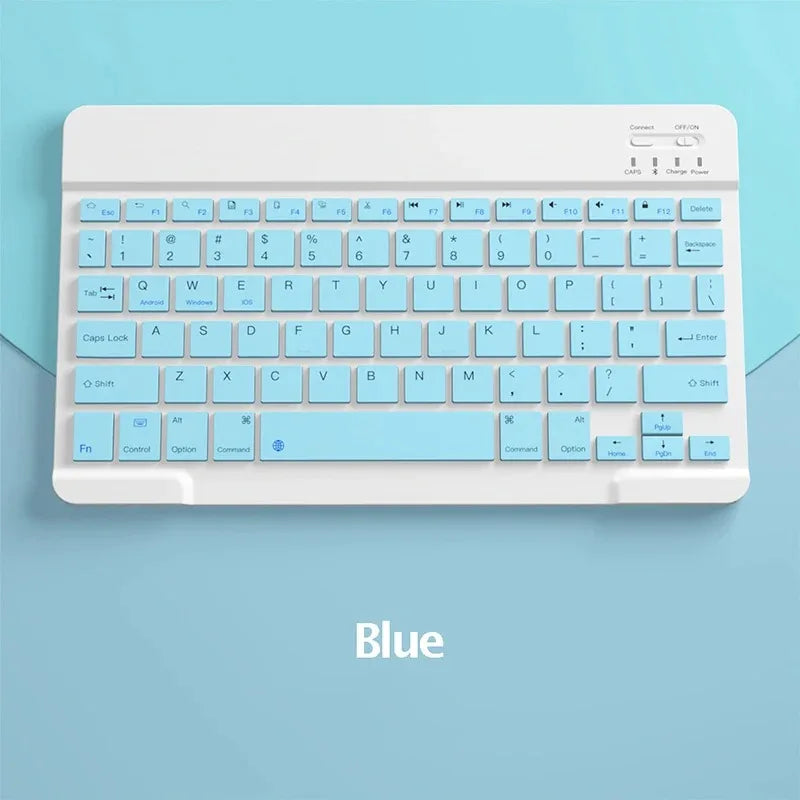 Teclado Recarregável Bluetooth 10 Polegadas Espanhol Inglês Para Tablet e Notebook