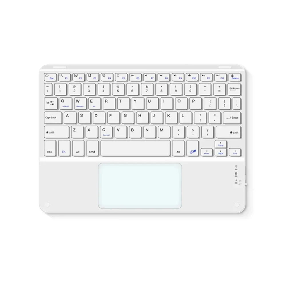 Teclado Recarregável Bluetooth 10 Polegadas Espanhol Inglês Para Tablet e Notebook
