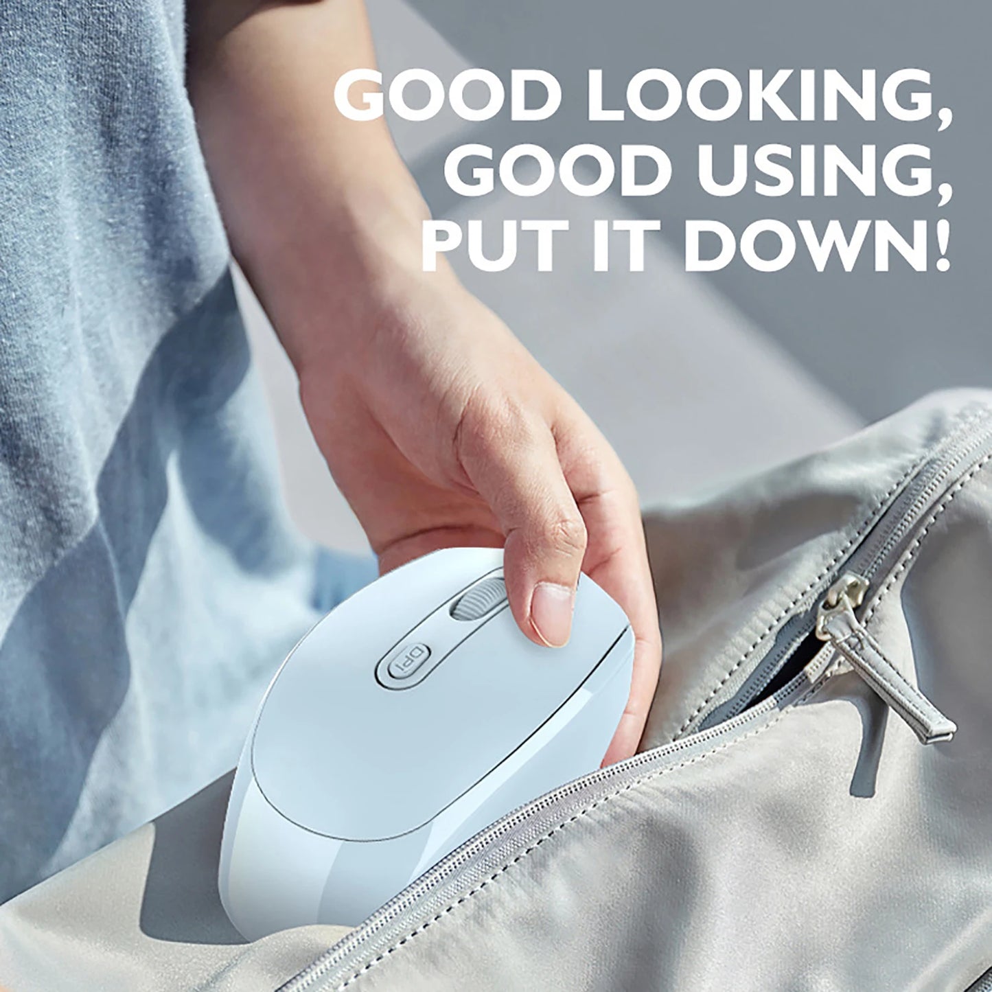 Mouse Ergonômico Sem Fio Silencioso Modo Duplo Recarregável para PC e Gaming