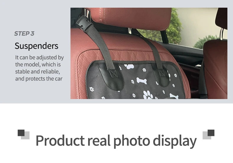 Assento de carro para cães com bolsos de armazenamento, assento dianteiro durável para animais de estimação à prova de arranhões para cães pequenos e médios
