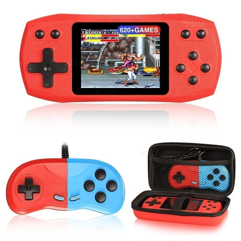Mini Console Portátil Retrô 620 Jogos Clássicos com Tela 2.4 Polegadas e Saída AV