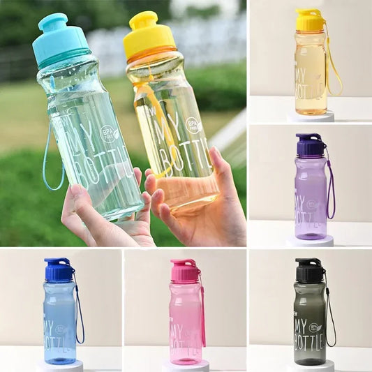 Garrafa de Água 650ml Portátil Esportiva Transparente