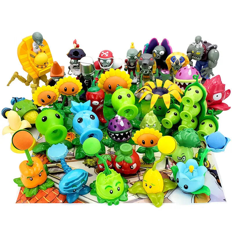 Brinquedos Plants vs Zombies com Bonecos de Ação Planta Robô Gigante e Zumbi