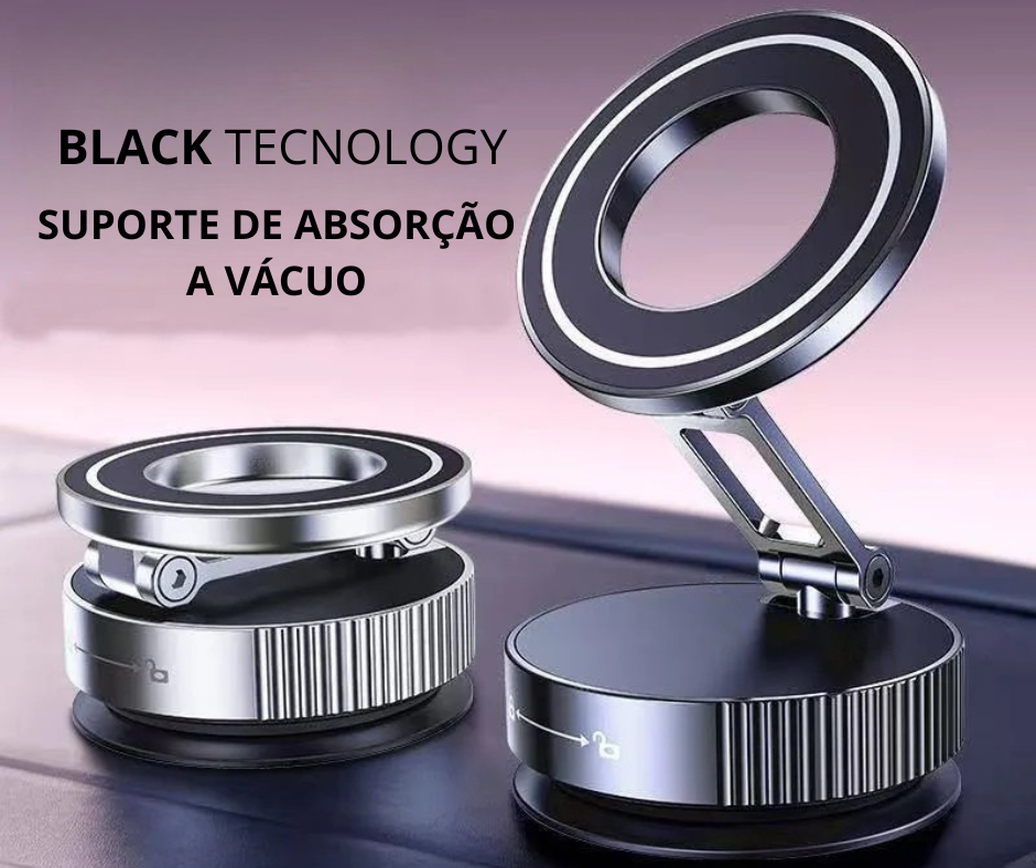 Suporte magnético a vácuo para telefone com ventosa Magsafe, ajustável em 360 °, dobrável, cabe no bolso
