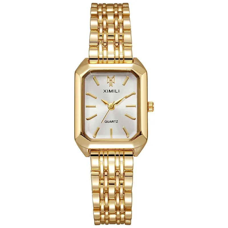 Relógio de Aço Feminino Design Moderno e Fino Presente Perfeito para o Dia a Dia