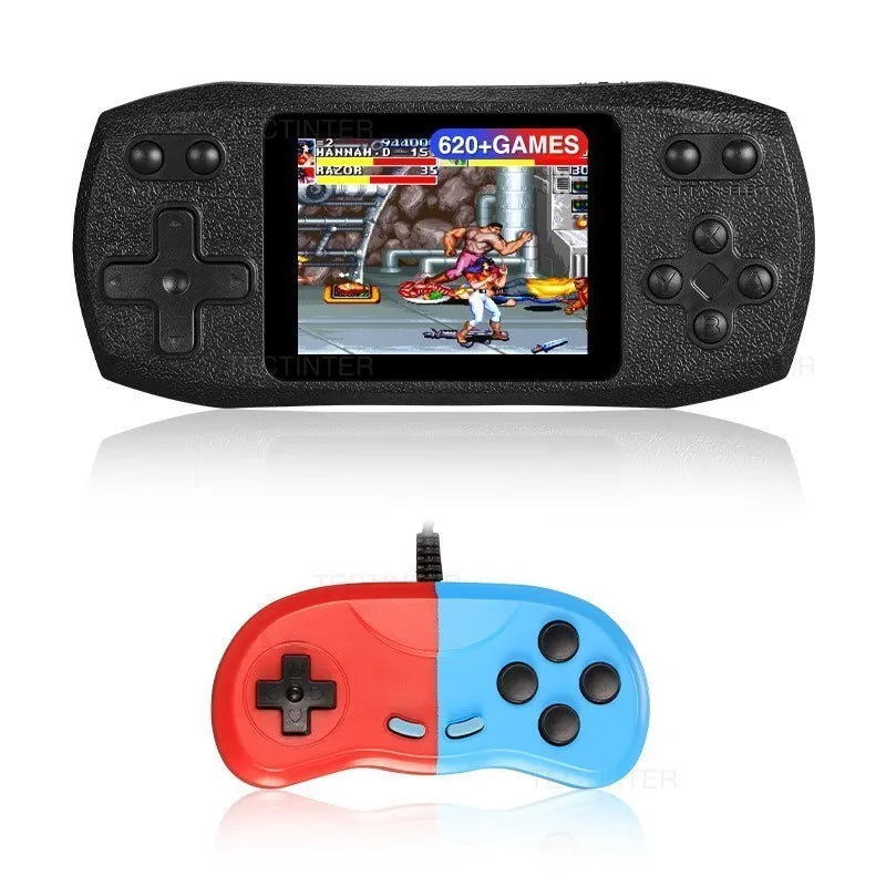 Mini Console Portátil Retrô 620 Jogos Clássicos com Tela 2.4 Polegadas e Saída AV