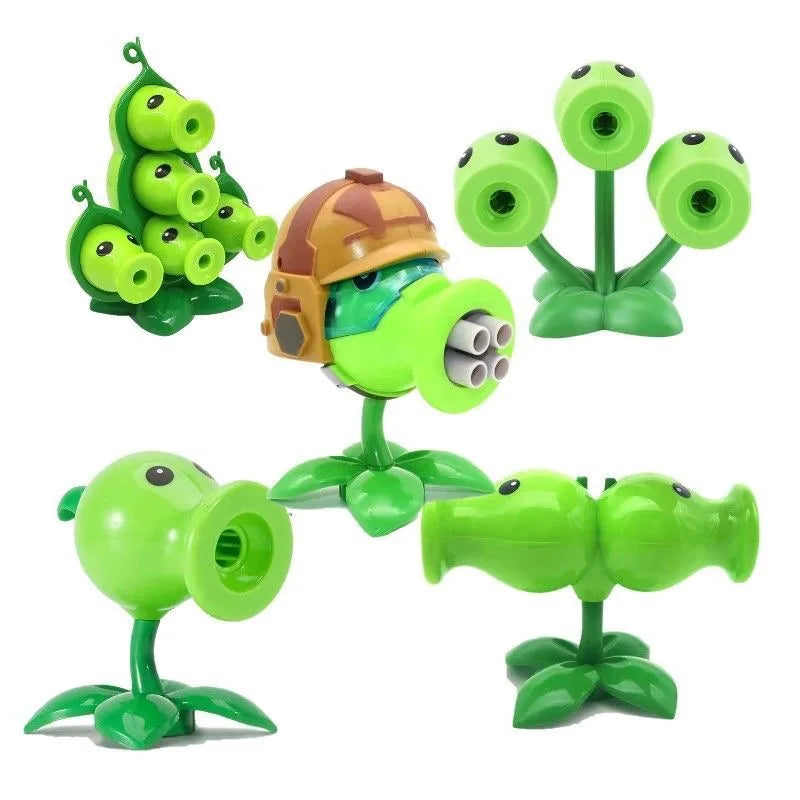 Bonecos Plants vs Zombies Dr Zomboss Yeti Peashooter Chomper e Girassol