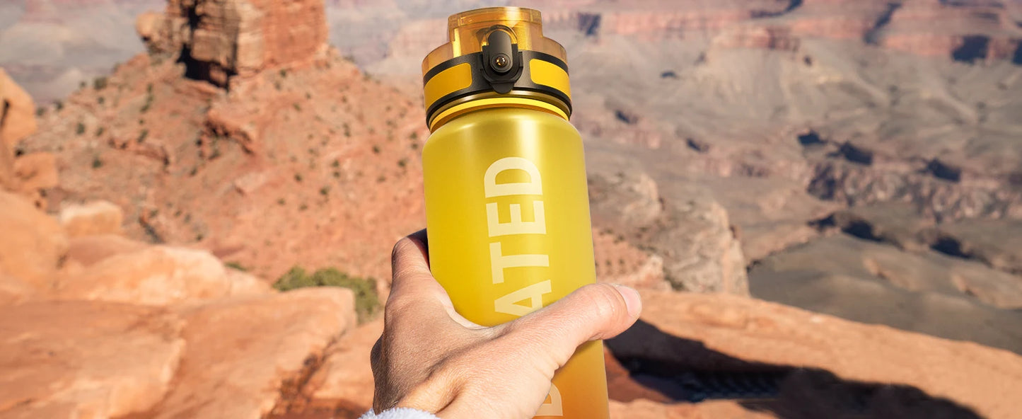 Garrafa de água Fashion com frases motivacionais perfeita para esportes e viagens