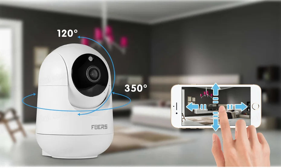 Câmera WiFi 4K 8MP Tuya Smart com Rastreamento Automático e Visão Noturna para Segurança Residencial