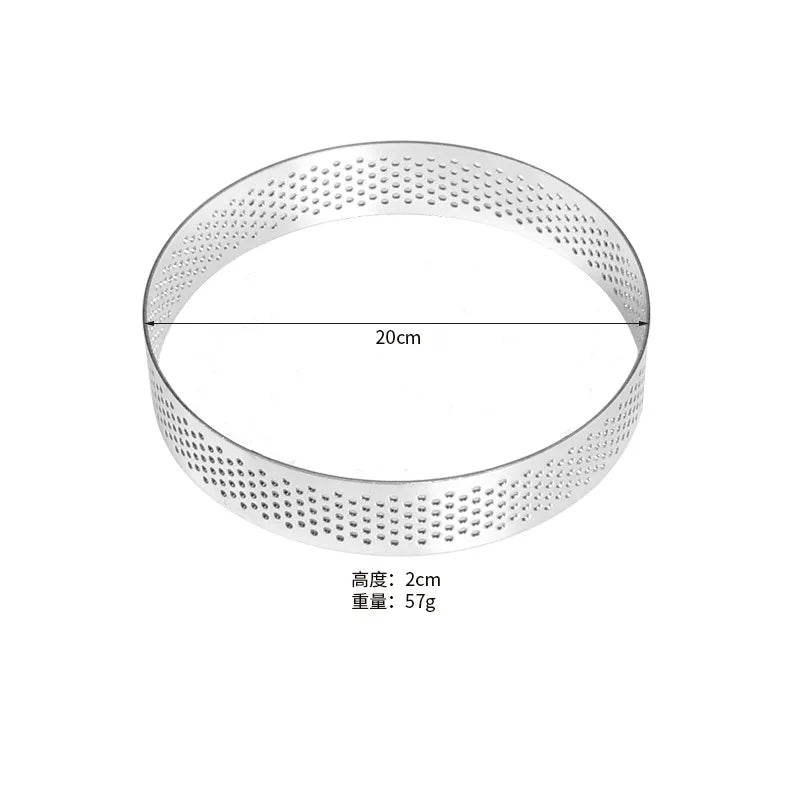 Molde de Aço Inox para Bolo Mousse Resistente ao Calor Ferramenta para Tortas e Massas