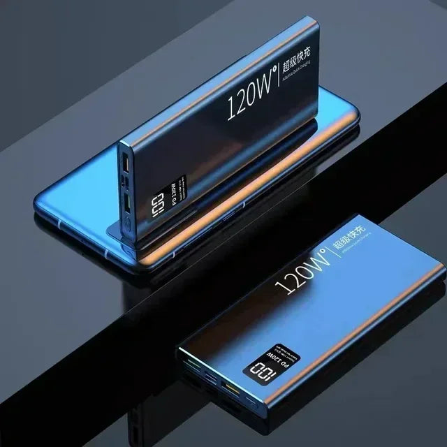 Power Bank 80000mAh 120W Super Rápido com Tela Digital Carregador Portátil para iPhone e Xiaomi