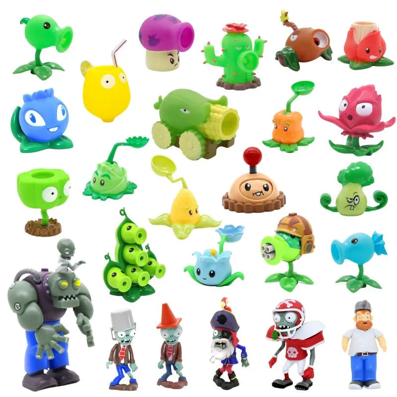 Brinquedos Plants vs Zombies com Bonecos de Ação Planta Robô Gigante e Zumbi