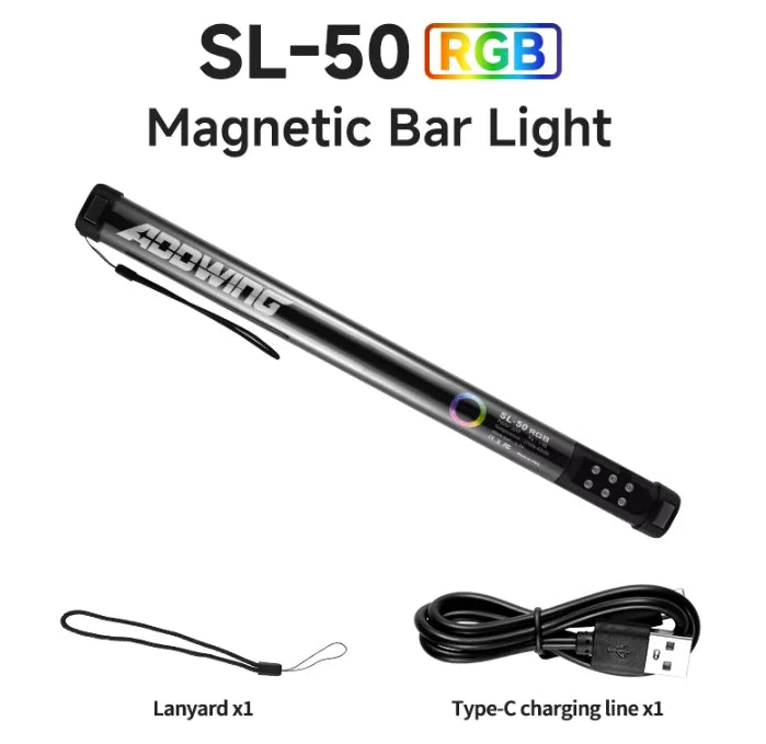 Bastão LED Recarregável 30cm MIAOTU RGB com Temperatura de Cor Ajustável para Estúdio e Gravações