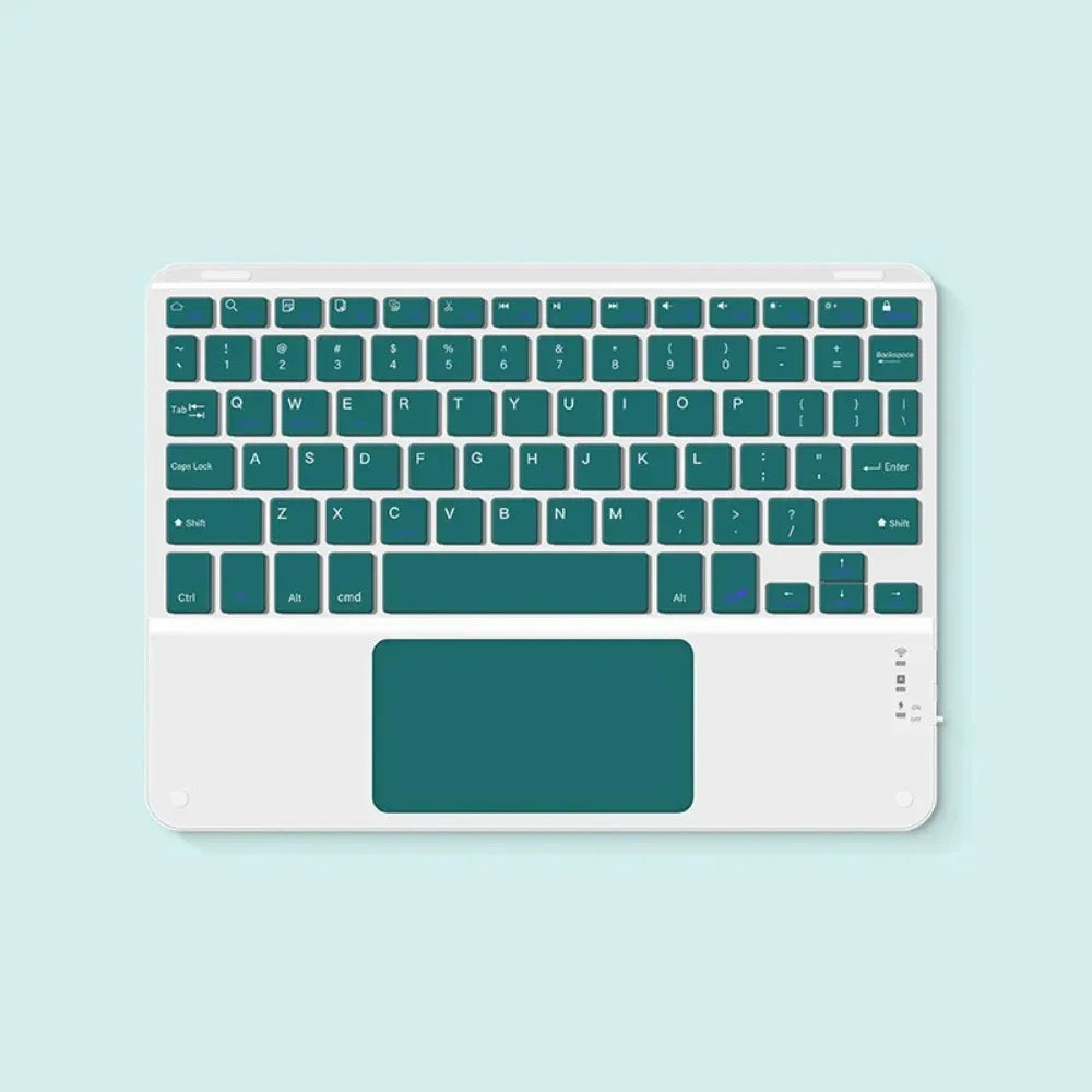 Teclado Recarregável Bluetooth 10 Polegadas Espanhol Inglês Para Tablet e Notebook