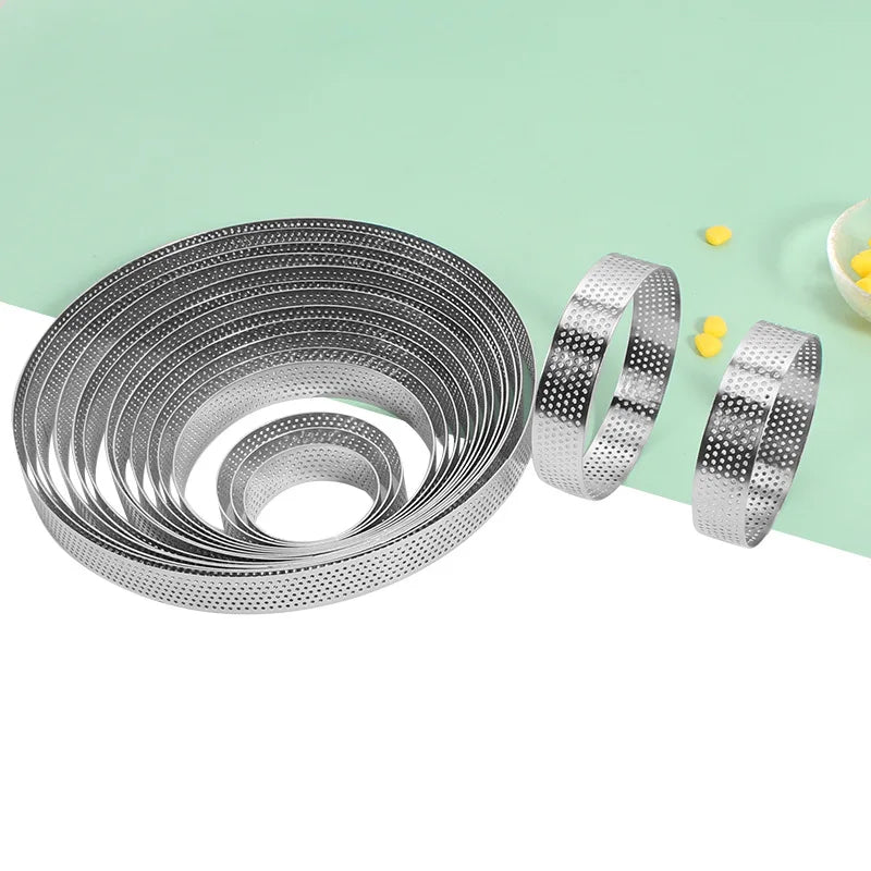 Molde de Aço Inox para Bolo Mousse Resistente ao Calor Ferramenta para Tortas e Massas