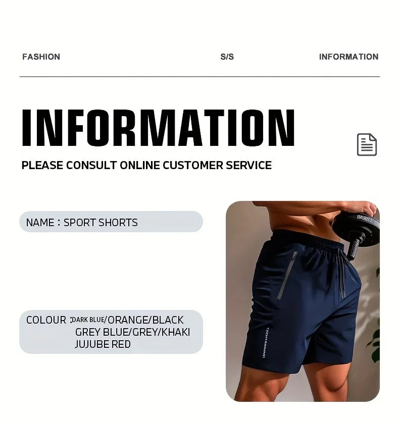 Shorts Masculinos UETEEY Fitness Esporte Academia Secagem Rápida Leve e Confortável