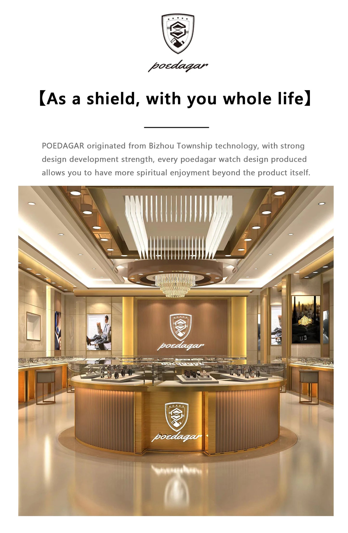 Relógio Masculino de luxo, POEDAGAR, de aço inoxidável, com design moderno, perfeito para os homens que modernos mas que não perderam a masculinidade.