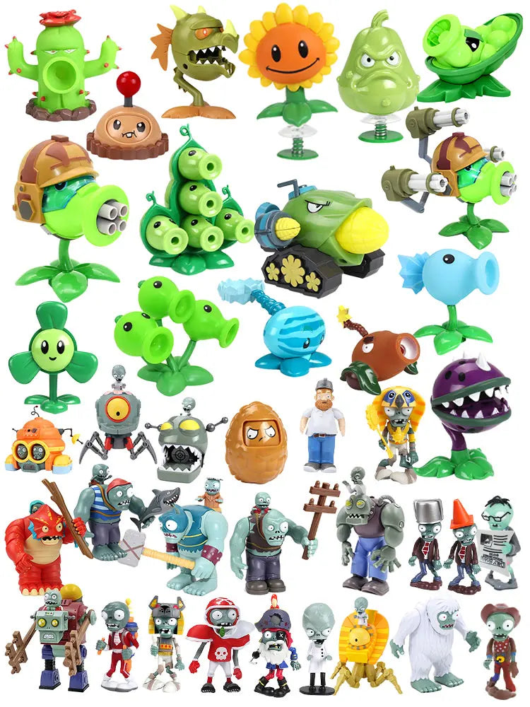 Bonecos Plants vs Zombies Dr Zomboss Yeti Peashooter Chomper e Girassol