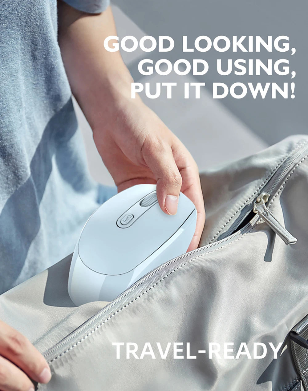 Mouse Ergonômico Sem Fio Silencioso Modo Duplo Recarregável para PC e Gaming