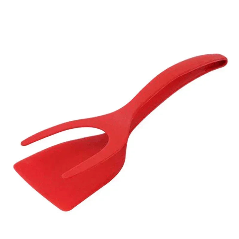 Pinça Espátula de Nylon 2 em 1 Ideal para Ovos, Panquecas e Mais