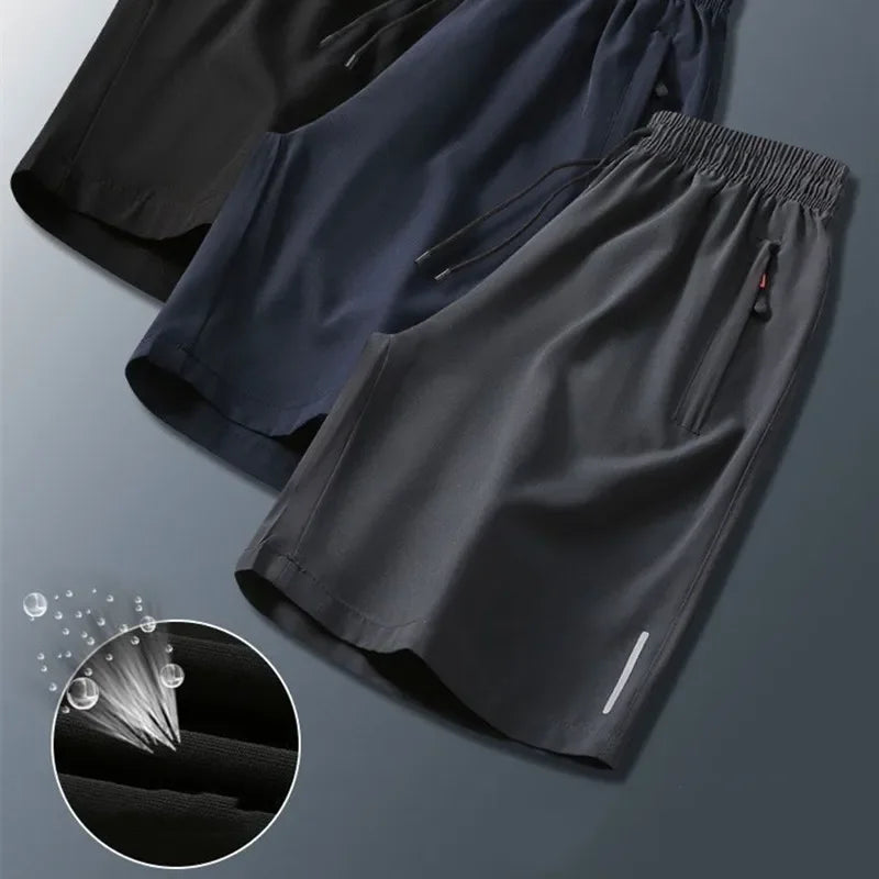 Short Masculino Esportivo Ice Silk Confortável Fresco Ideal para Praia, Treino e Dia a Dia