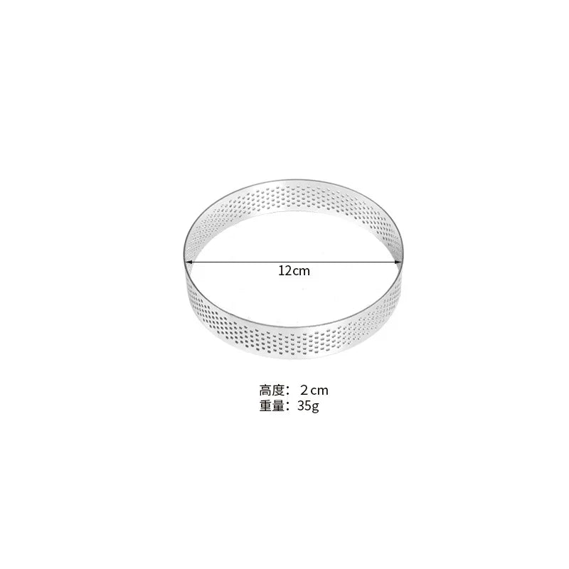 Molde de Aço Inox para Bolo Mousse Resistente ao Calor Ferramenta para Tortas e Massas