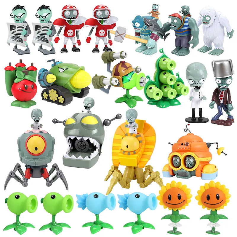 Brinquedos Plants vs Zombies com Bonecos de Ação Planta Robô Gigante e Zumbi