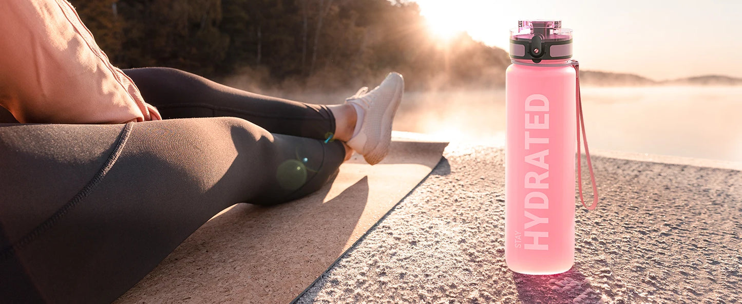 Garrafa de água Fashion com frases motivacionais perfeita para esportes e viagens