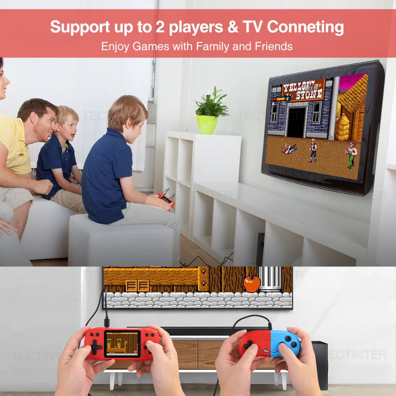 Mini Console Portátil Retrô 620 Jogos Clássicos com Tela 2.4 Polegadas e Saída AV
