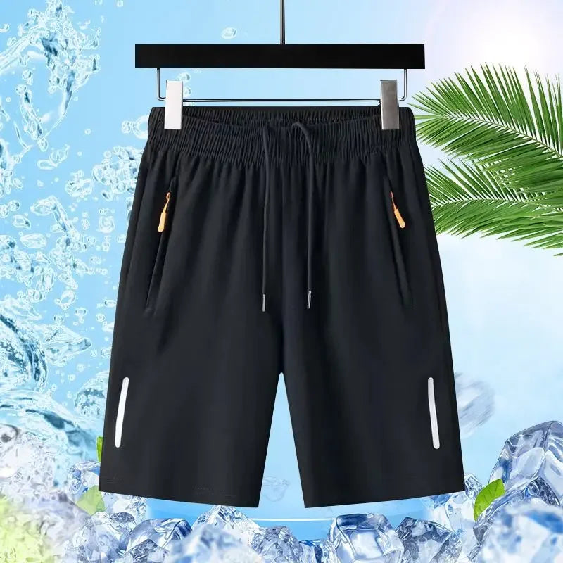 Short Masculino Esportivo Ice Silk Confortável Fresco Ideal para Praia, Treino e Dia a Dia