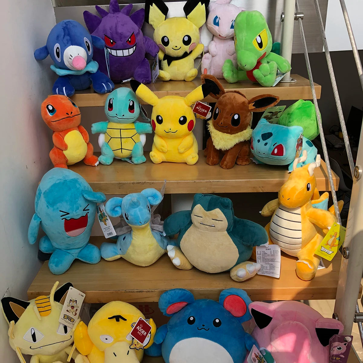 Pelúcia Pokémon de Alta Qualidade com Etiqueta Pikachu Charmander Squirtle Bulbasaur
