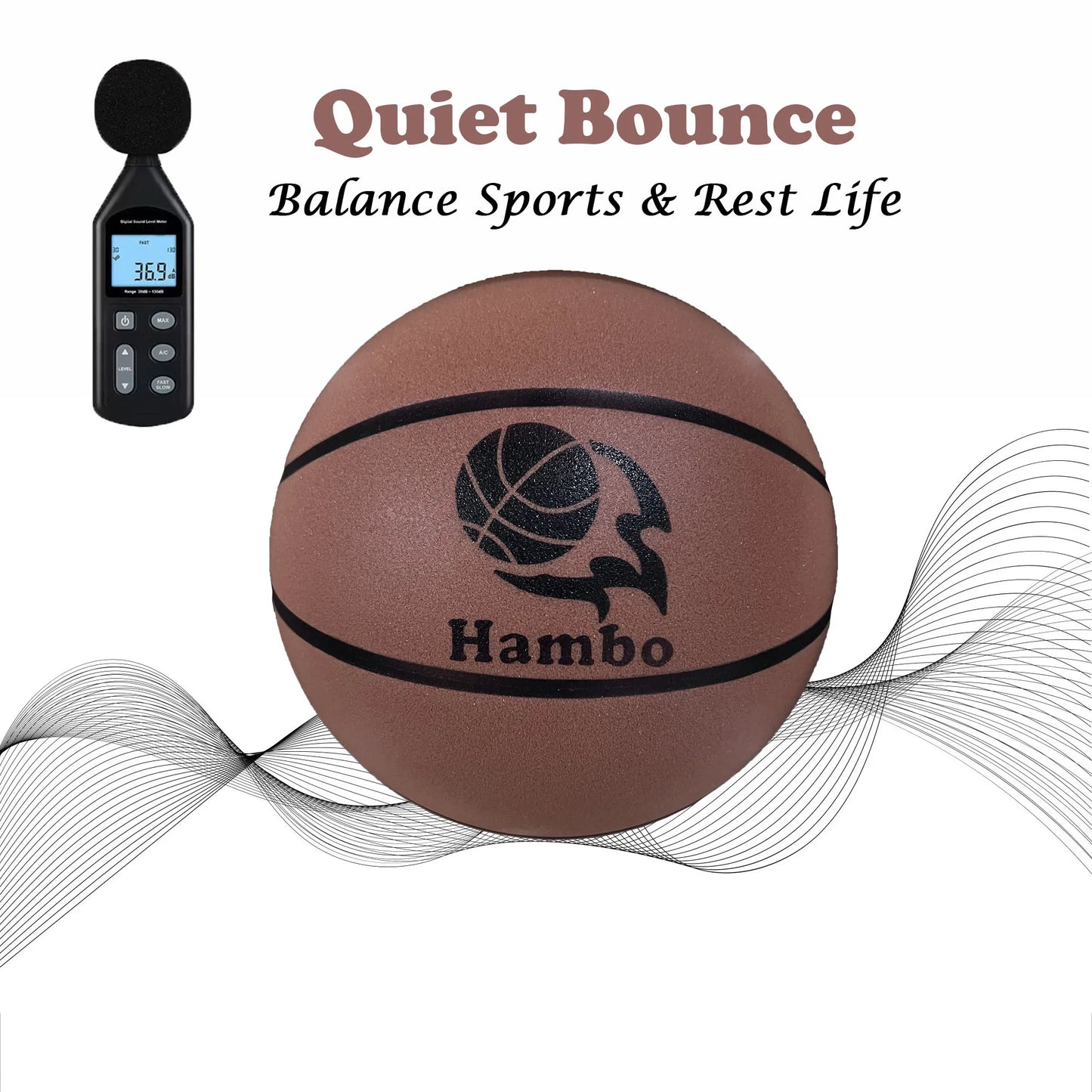 Bola de Basquete Espuma Macia Silenciosa Tamanho Padrão para Drible em Casa